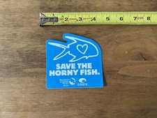 Costa Del Mar Sunglasses Save The Horny Fish Sticker/Decal Fly FishingApprox 4  