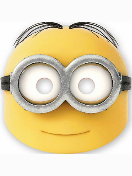 Lovely Minions 6 Paper Masks Children Birthday Party Colourful for sale