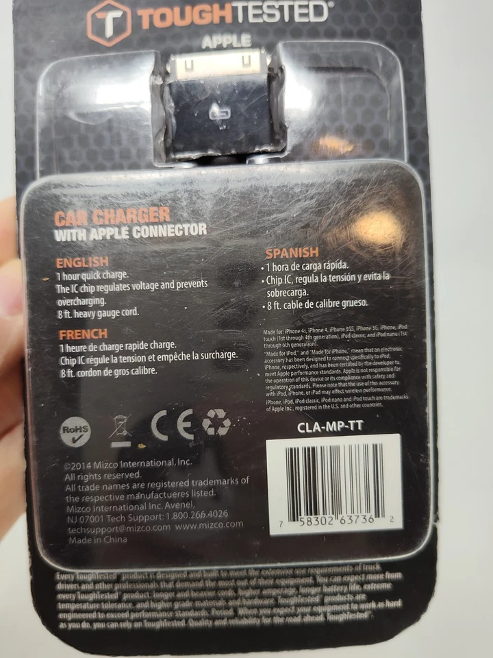 ToughTested 30-Pin Car Charger for Apple iPhone, iPod Touch, iPod nano, iPad - Image 4 of 4