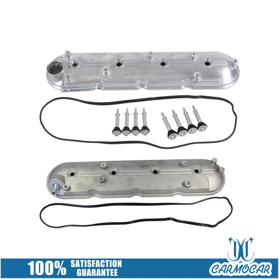 Set of Valve Cover & Gasket LH & RH For 1999-2008 Chevy Silverado GMC Cadillac - Image 2 of 4