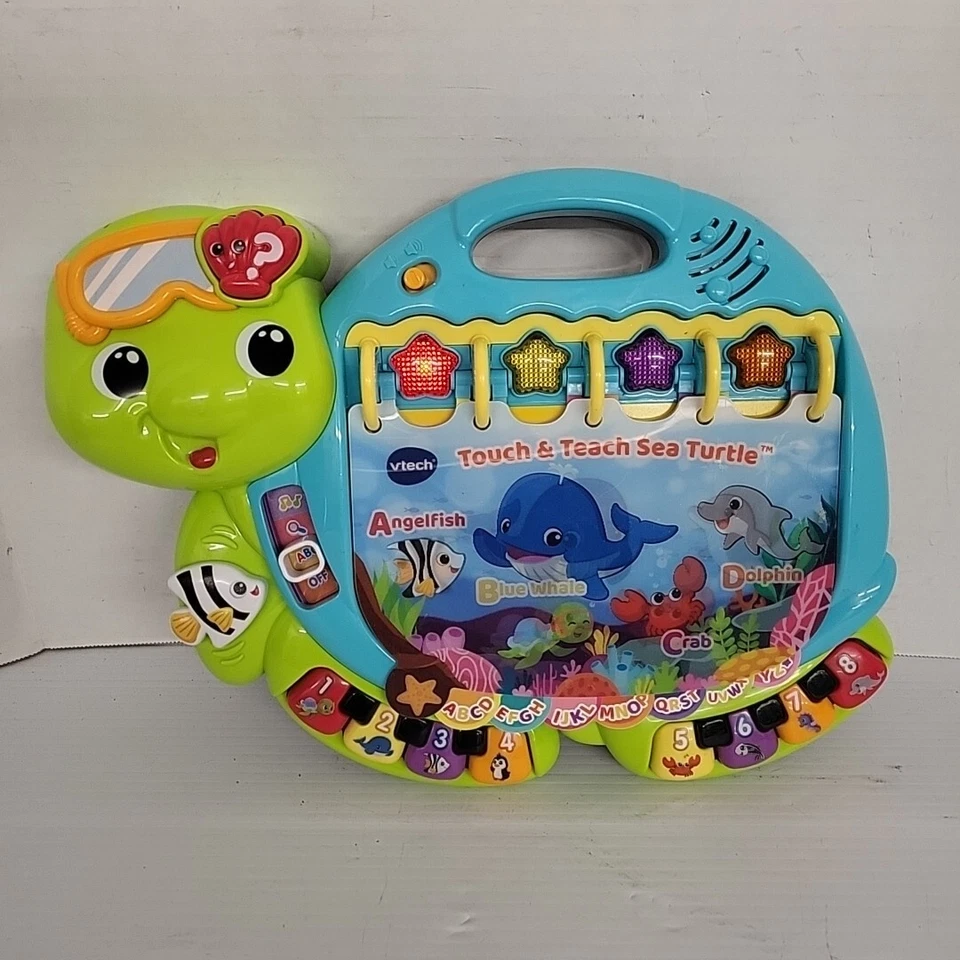 VTech Interactive Learning Toy Touch And Teach Sea Turtle Music Story WORKING - Image 3 of 4