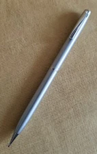 VTG SHEAFFER Triumph CHROME White Dot Click Clip Twist Pencil