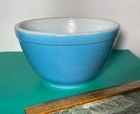 PYREX Bowl Primary Blue 401 Small Nesting Mixing Bowl 1.5 Pint Glass #3
