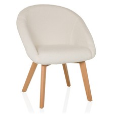 Sedia imbottita con gambe in legno Teddy sedia sala da pranzo sedia soggiorno poltrona relax