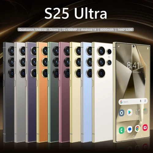 S25 Ultra 5G Smartphone 7.3" Factory Unlocked Android Phones Dual SIM 8GB+256GB - Picture 1 of 33