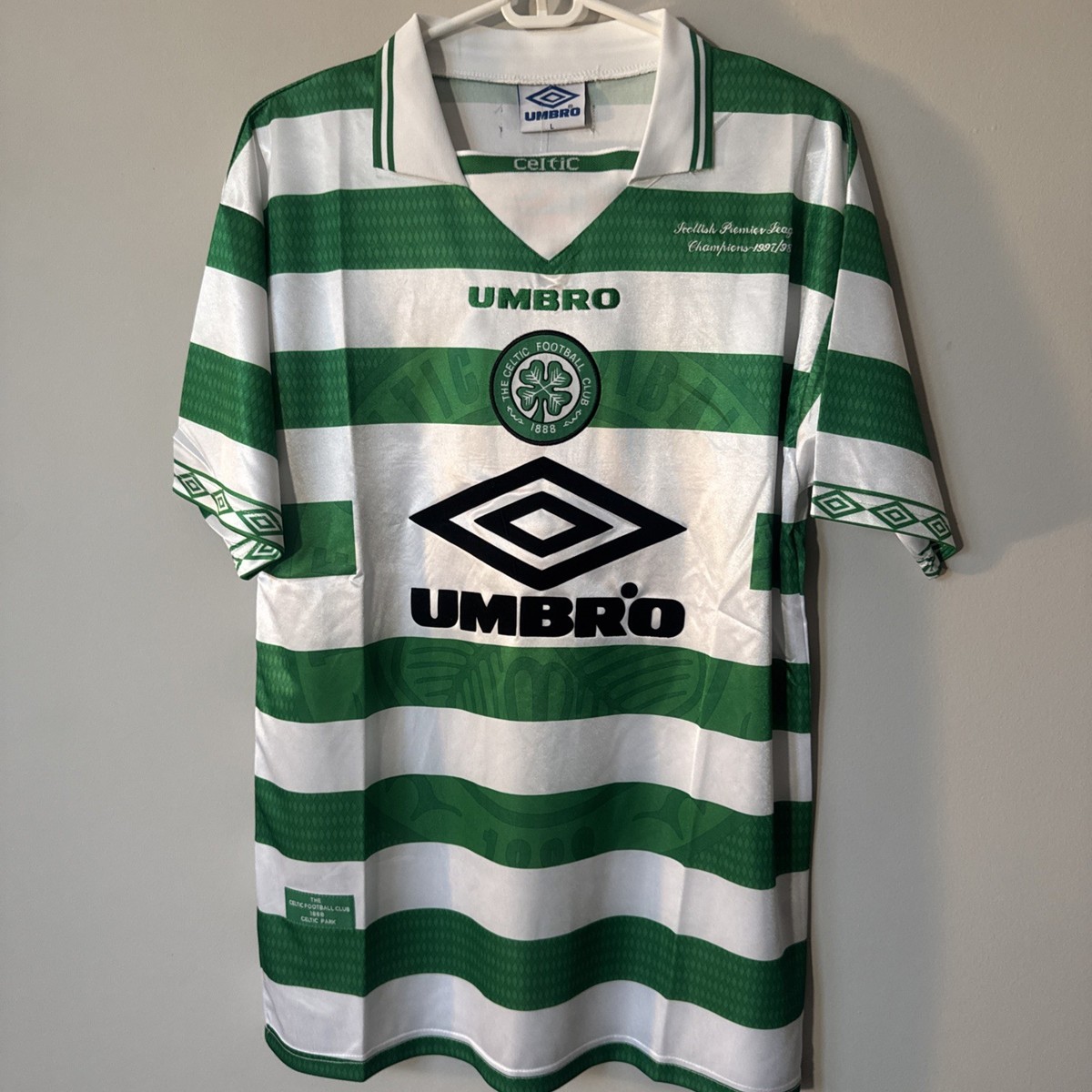 Celtic Home Jersey 97-98 Size L | eBay