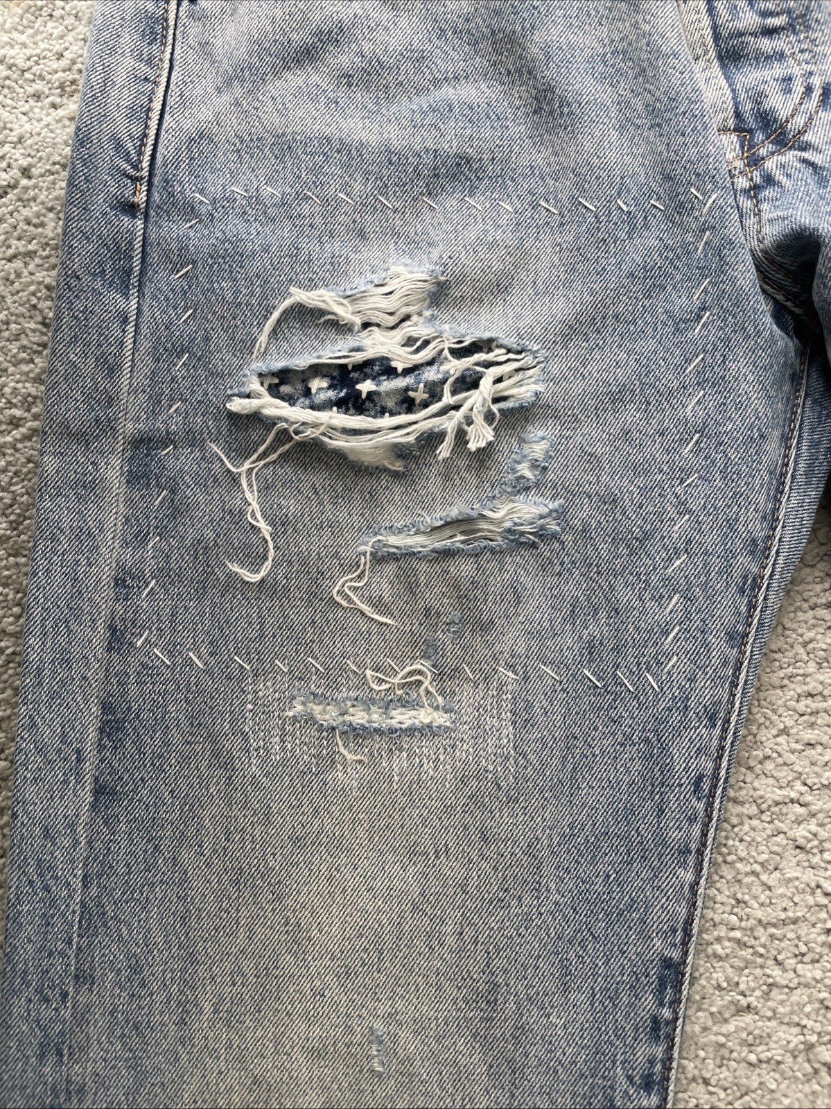 Levi's Premium Big E 501 Original Fit Selvedge Blue Jeans Men's Size 29 X 30 Fly thumbnail 14