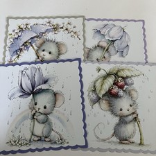 CRAFT  ROOM CLEAR OUT 4 HANDMADE  CARD TOPPERS (M19)