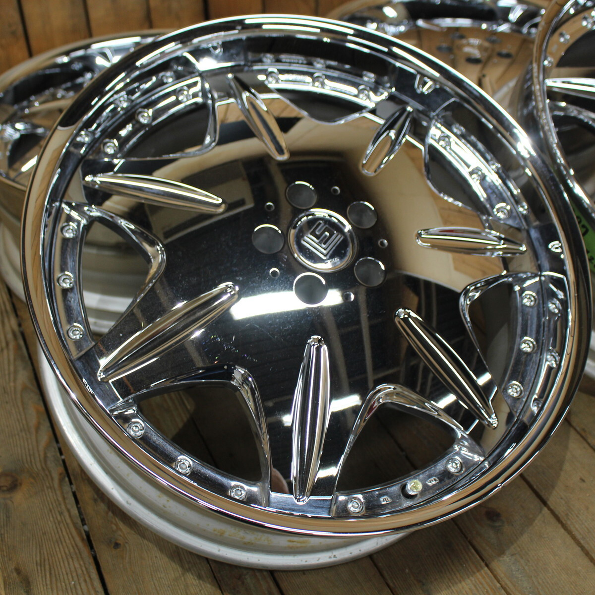 Work Ls207 3 Piece 22 Inch 8.5J 32 O Pcd114.3 Aluminum Wheels 4 