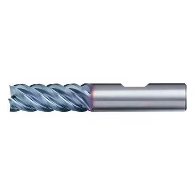 Cleveland C80453 5-Flute Carbide High-Perf Square Single Endmill For Steel Ctd