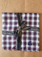 Brooks Brothers Red, Blue  White Plaid Pocket Square - New Old Stock