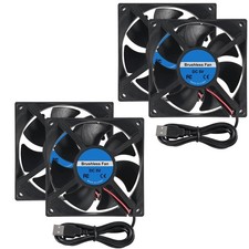 4pcs 8025 Cooling Fan 80x80x25mm DC 5V USB Cooler Brushless Fan 80mm Fan XH2.54