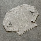 Banana Republic Sweater Mens Medium Beige/tan Cable Knit Cotton Wool Pullover — photo 8