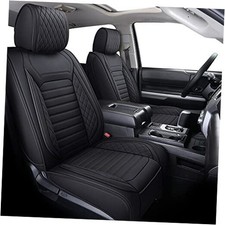 Car Seat Covers Full Set Compatible with Toyota Tundra Custom Full Set/Black