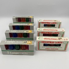 Christmas Bulbs Lamp C 7 1/2 Lot Of 35 VTG Multicolor NOS Candelabra Base