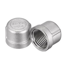 2 x 304 Stainless Steel Pipe End Cap Fitting 1/2 NPT Female Thread Plug