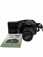CANON EOS 450D 12.2MP Camera w/Canon EF-S 18-55 zoom Lens, Charger & Manual