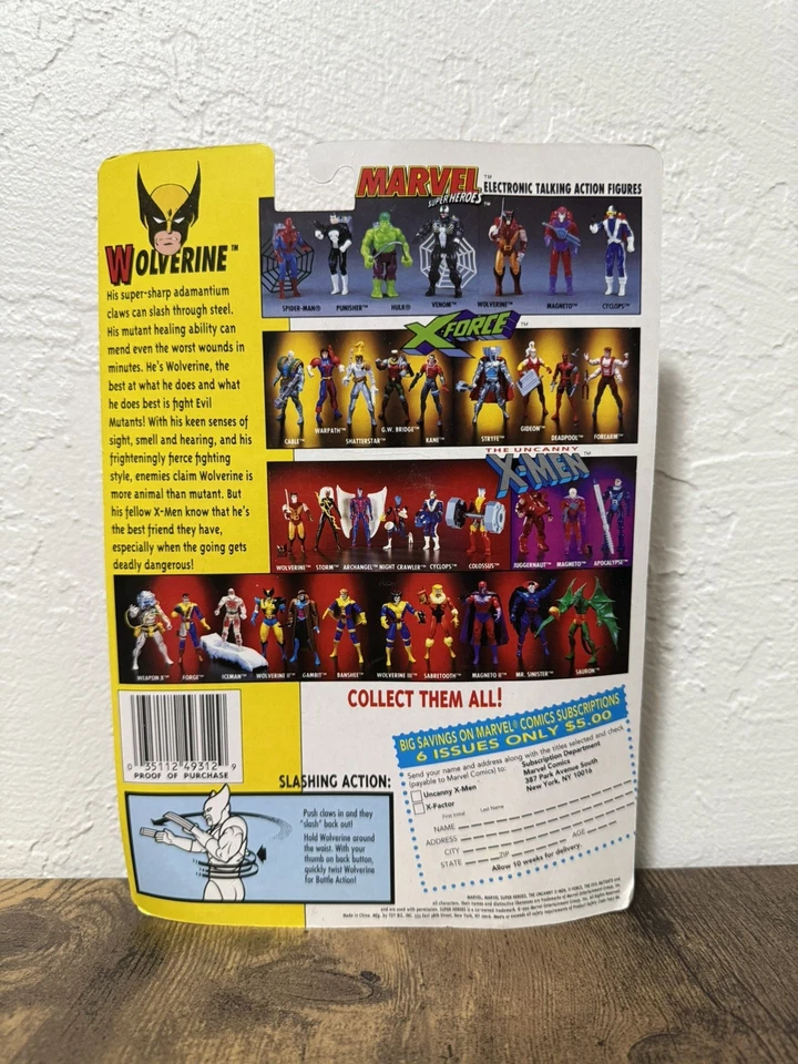Figura de acción ToyBiz Marvel The Uncanny X-Men Wolverine 1992 segunda edición Foto 3 de 4