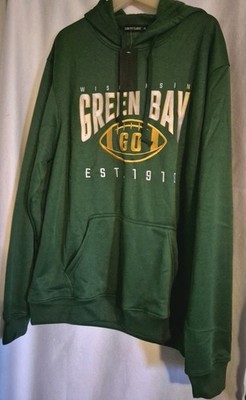 Clor City Classic Green Bay Packers Team Apparel  Hooded Sweatshirt XL Hoodie 