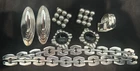 5 piece Solid Sterling Silver Collection- 3 Earring, 1 Ring and 1 Necklace