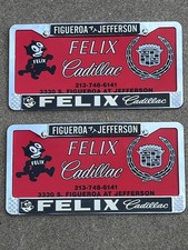 Los Angeles Felix Cadillac Vintage California Dealer License Plate Frame Pair
