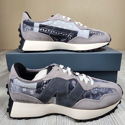 New Balance 327 Unity Heritage Bandana Print Grey Mens Size 9.5 New MS327SPG