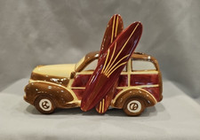 Studebaker Woody Toothbrush/Pen/Pencil Holder Surf Board Beach Theme Ceramic