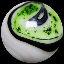 JABO Peltier Mansion Marble Collector Series: Radioactive Salmon Bottom Betty