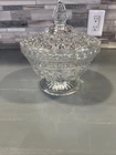 Vintage Wexford Candy Dish By Anchor Hocking 6.75" Diameter 8.25" Tall B1