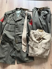 US Marines Uniform 5 Piece Suit Jacket Tie Shirt Pant Belt Vintage Mint
