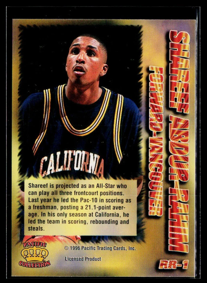 Pacific Power #RR-1 1996 Shareef Abdur-Rahim Regents of Roundball Foto 2 de 2