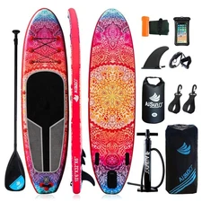 SUP Board 10.6Ft All Around Board Premium iSUP, Yoga Board with SUP Accessori...