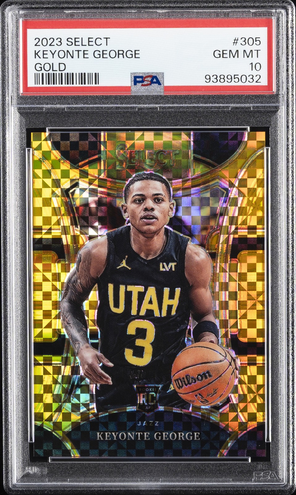 2023 PANINI SELECT GOLD PRIZM #305 KEYONTE GEORGE 7/10 PSA 10