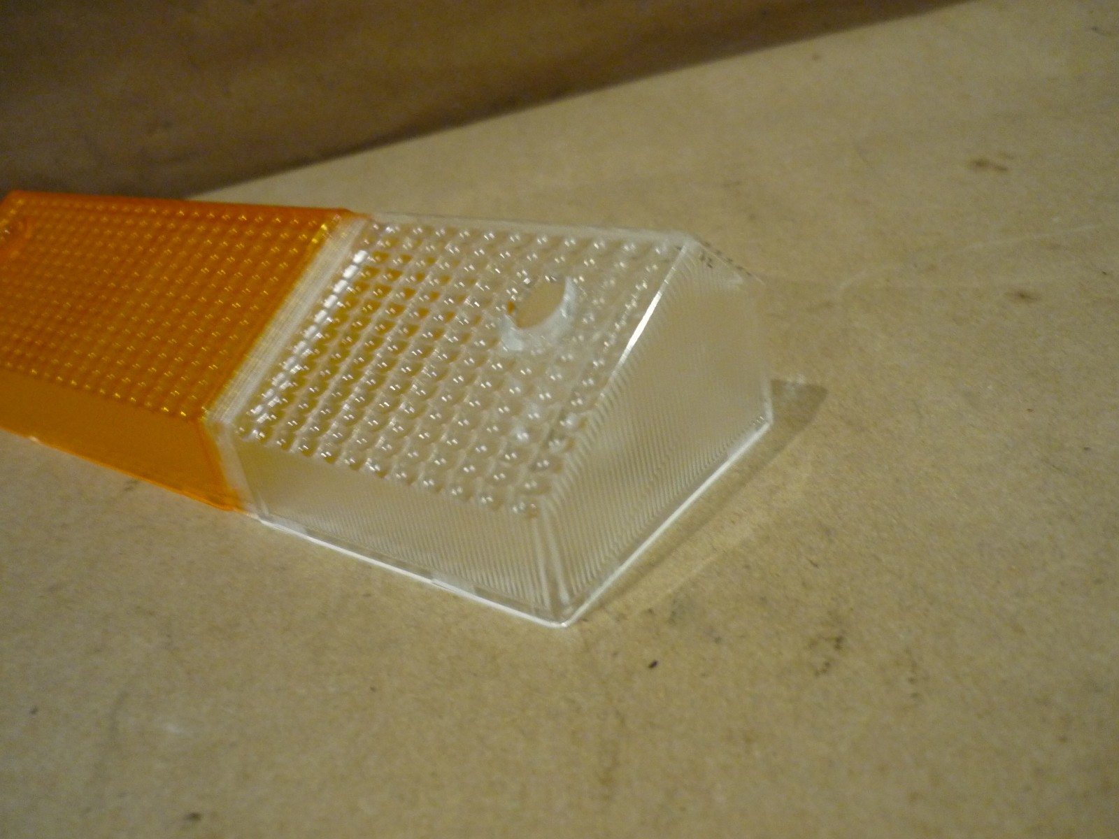 Ferrari 208,308 - RH Front Indicator Lens Orange & Clear (NEW) - P/N 60329604