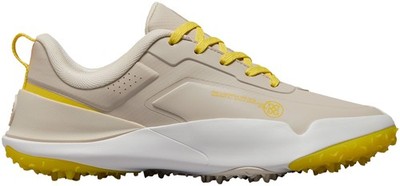 G/FORE G/18 Golf Shoes Spikeless Stone Cyber Yellow GUF000001 Mens   Size 10.5  