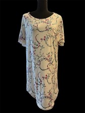 Flora by Flora Nikrooz Averie Floral-Print Sleep Shirt Nightgown Ivory Floral L