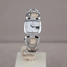 Gucci 125 G-Gucci Mother Of Pearl Diamond Silver Watch Women’s