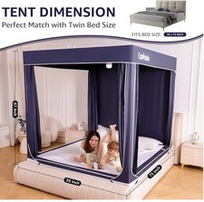 Bed Tent Twin Bed Canopy Tents - Portable Dream Tent for Kids and Adult Indoor S