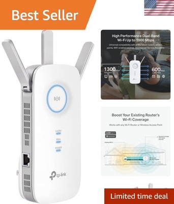 Enhance Your Home Network: AC1900 WiFi Extender with Gigabit Ethernet & EasyMesh
