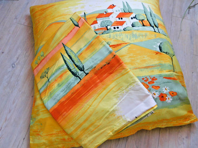 ***WUNDERSCHÖNE BETTWÄSCHE 2TLG.+135x200/80x80+TOSKANA-MOTIV+MIKROFASER