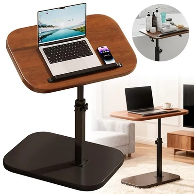Couchtisch Beistelltisch C Form Sofatisch HöHenverstellbar Wohnzimmer Drehbar - Bild 1 von 4