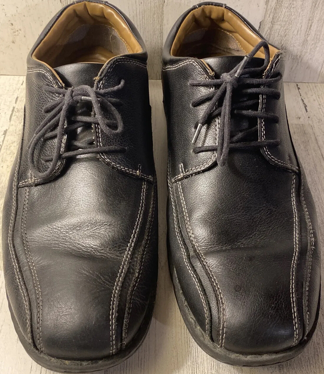 SAOLA Scarpe comode Oxford Dockers da uomo taglia 13M nere Trustee in vera pelle