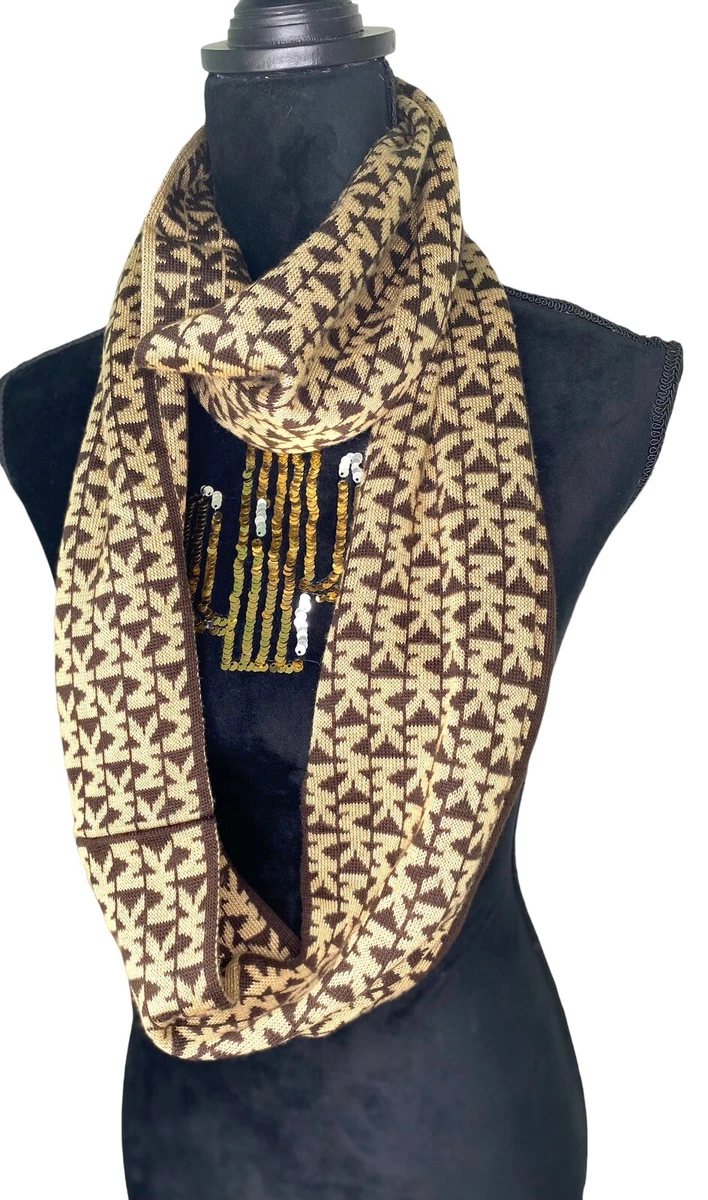 Michael kors scarf womens brown clearance
