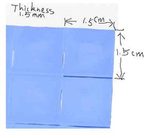 8 PCS Blue 15X15X1.5mm GPU, CPU IC Chip Heatsink Thermal Compounds Paste Pad USA