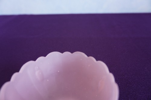 Pink satin frosted glass 2 piece fairy lamp tea light votive candle holder - Picture 17 of 17
