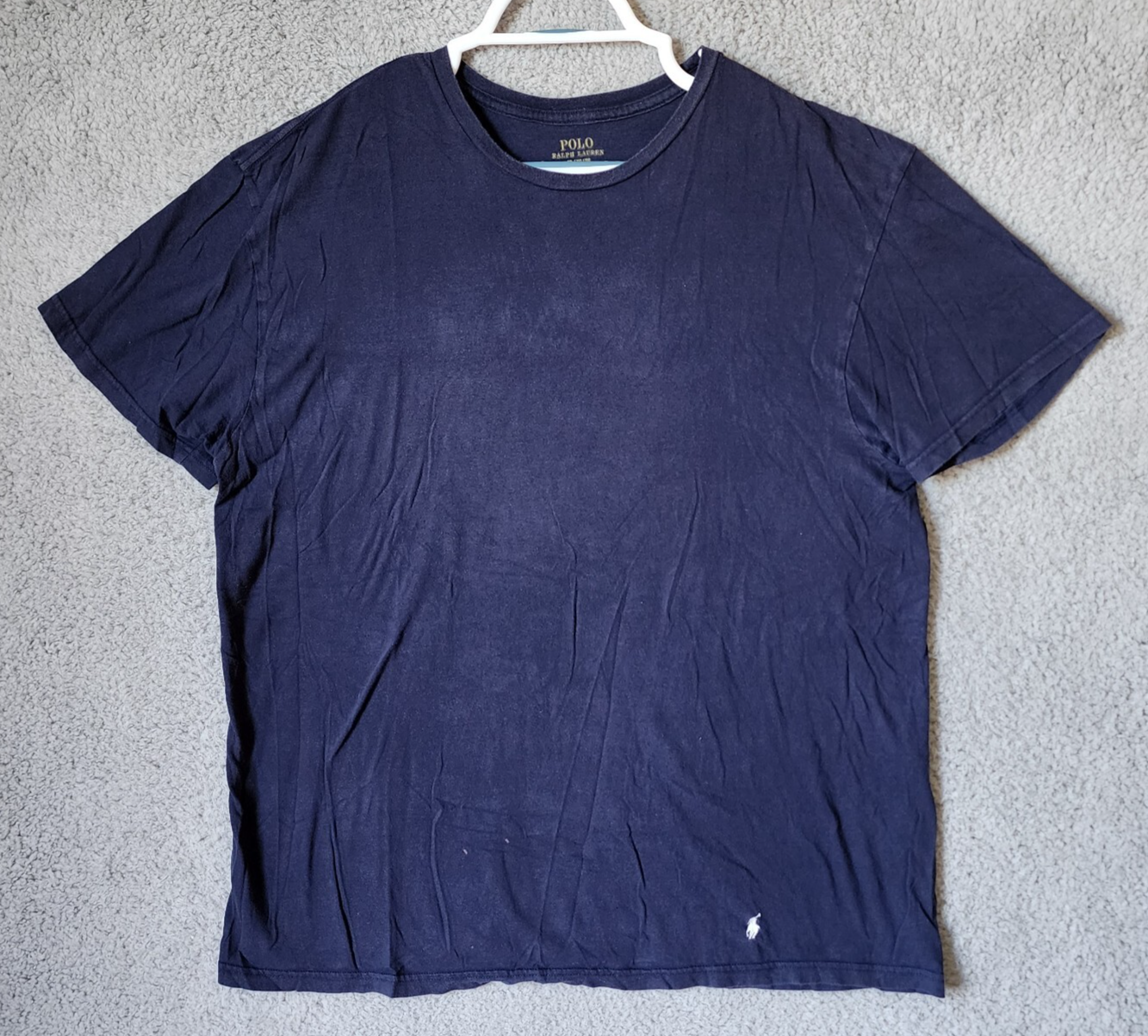 T shirt POLO Ralph Lauren blu navy logo pony vestibilità classica taglia XL cotone