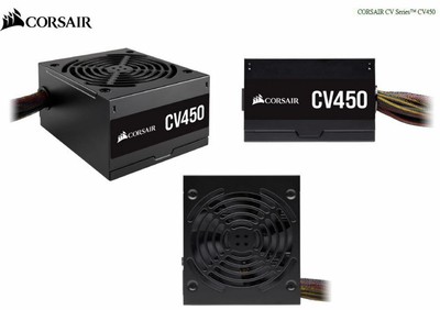 Corsair 450w Cv Series Cv450 80 Plus Bronze Certified Compact Design Atx Powe Ebay