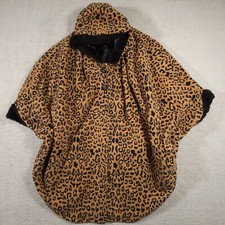 Weather Stoppers Totes Womens Coat Faux Fur Animal Print Poncho Shawl Hooded X/x