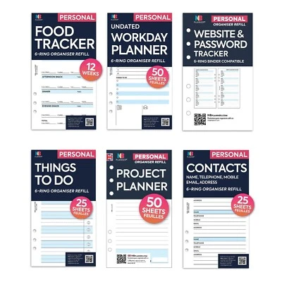 FILOFAX Personal organiser COMPATIBLE Inserts Refills Dividers | Premium paper