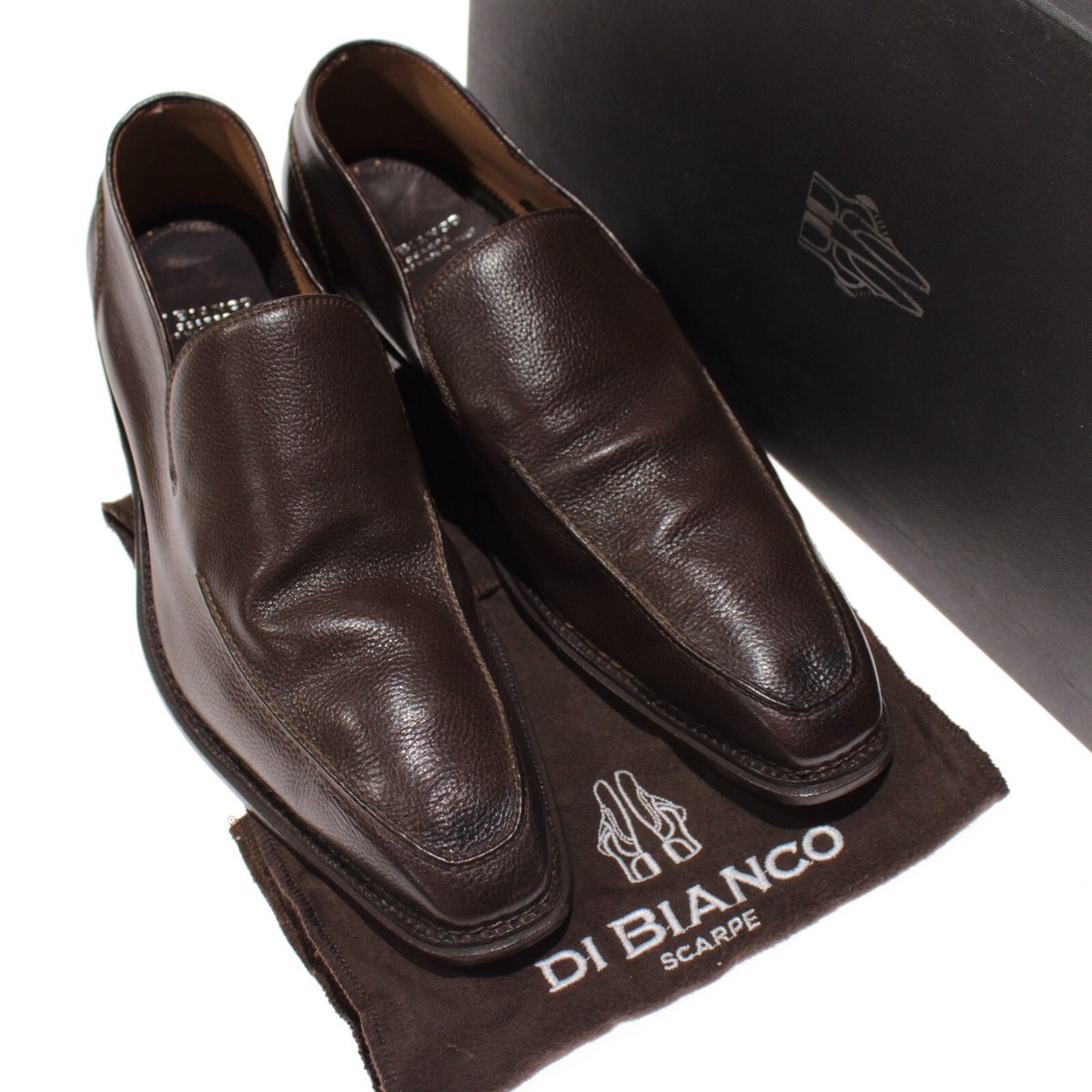 Di Bianco NWD Slip On Leather Loafers / Drivers Size 8 US in  display picture 3
